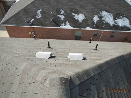 Roofing inspection in the winter